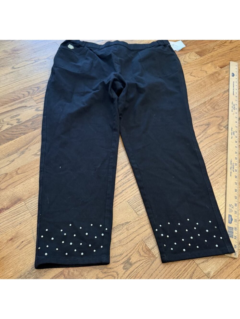 Dream Jeannes by Quacker Factory Womens Black Pull on Pants New 2X Short